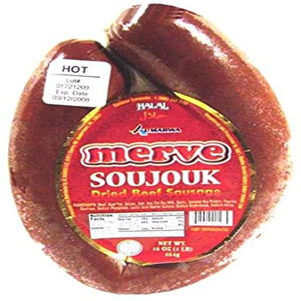 Merve sucuk dried beef sausage hot